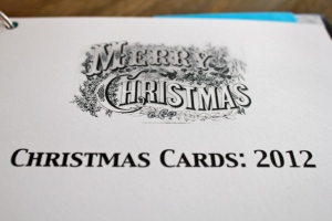 Christmas Card Organization